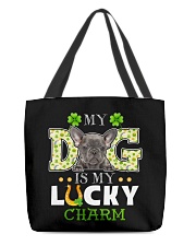 Lucky Charm - Grey French Bulldog All-Over Tote tile