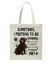 Sometimes - CHOCOLATE Standard Poodle Tote Bag tile