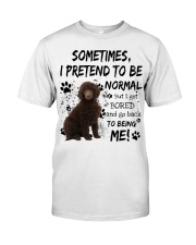 Sometimes - CHOCOLATE Standard Poodle Premium Fit Mens Tee tile