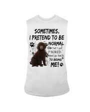 Sometimes - CHOCOLATE Standard Poodle Sleeveless Tee tile
