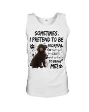Sometimes - CHOCOLATE Standard Poodle Unisex Tank tile