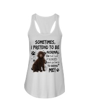 Sometimes - CHOCOLATE Standard Poodle Ladies Flowy Tank tile