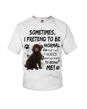 Sometimes - CHOCOLATE Standard Poodle Youth T-Shirt tile