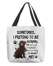 Sometimes - CHOCOLATE Standard Poodle All-Over Tote tile