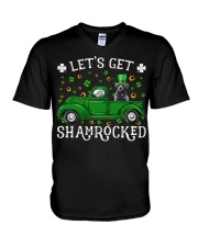 Shamrocked - GREY Schnoodle V-Neck T-Shirt tile