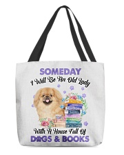 Old Lady - TAN Pekingese All-Over Tote tile