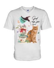 Chosen - Cat 2 V-Neck T-Shirt tile