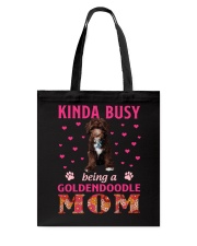 Kinda Busy - CHOCOLATE Goldendoodle Tote Bag tile