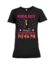 Kinda Busy - CHOCOLATE Goldendoodle Premium Fit Ladies Tee tile