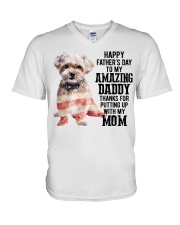 Father Day - Shorkie V-Neck T-Shirt tile