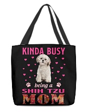Kinda Busy - CREAM Shih Tzu All-Over Tote tile