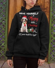 Little Christmas - English Springer Spaniel 1 Hooded Sweatshirt apparel-hooded-sweatshirt-lifestyle-03