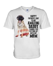 Father Day - English Mastiff V-Neck T-Shirt tile
