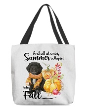 Into Fall - BLACK Cockapoo All-Over Tote tile