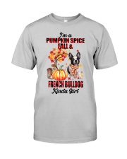 Pumpkin Girl - French Bulldog 3 Classic T-Shirt front