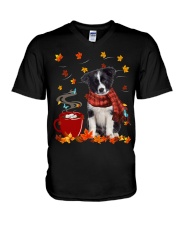 Hot Chocolate - Border Collie V-Neck T-Shirt tile