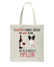 She Also Needs - Papillon Dog Tote Bag tile