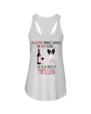 She Also Needs - Papillon Dog Ladies Flowy Tank tile