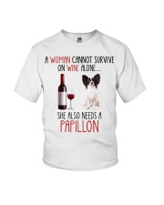 She Also Needs - Papillon Dog Youth T-Shirt tile