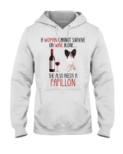 She Also Needs - Papillon Dog Hooded Sweatshirt tile