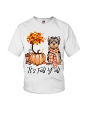 It is Fall - Yorkshire Terrier Youth T-Shirt tile