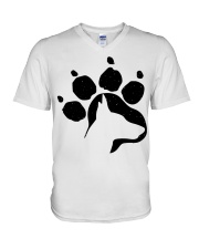 Dog Foot - Manchester Terrier 1 V-Neck T-Shirt tile