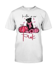 In October - Black Pug Classic T-Shirt front