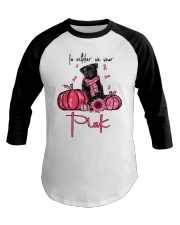 In October - Black Pug Baseball Tee tile