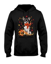 Autumn Leaves Scraf Chihuahua Hooded Sweatshirt tile