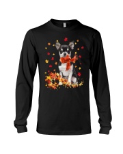 Autumn Leaves Scraf Chihuahua Long Sleeve Tee tile