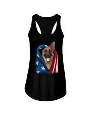 American flag - German Shepherd Ladies Flowy Tank tile
