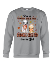 Pumpkin Kinda - Chinese Crested Dog Crewneck Sweatshirt tile