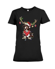 Reindeer - Chocolate Havanese Premium Fit Ladies Tee tile