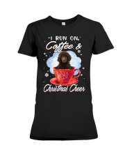 Xmas Coffee - CHOCOLATE Standard Poodle Premium Fit Ladies Tee tile