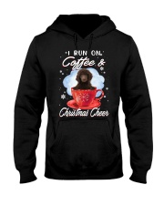 Xmas Coffee - CHOCOLATE Standard Poodle Hooded Sweatshirt front