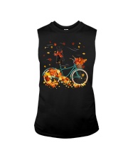 Autumn Bike - BLACK Miniature Schnauzer Sleeveless Tee tile