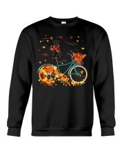 Autumn Bike - BLACK Miniature Schnauzer Crewneck Sweatshirt tile