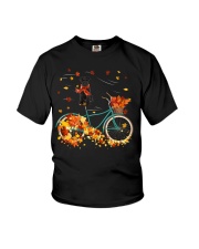 Autumn Bike - BLACK Miniature Schnauzer Youth T-Shirt tile