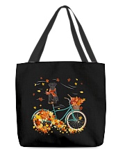 Autumn Bike - BLACK Miniature Schnauzer All-Over Tote tile