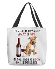 Happiness - Pitbull Boxer Mix All-Over Tote tile