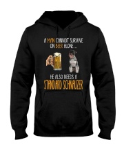 Beer Alone - Standard Schnauzer Hooded Sweatshirt tile