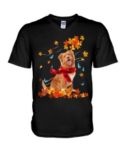Flying Scarf - Nova Scotia Duck Tolling Retriever V-Neck T-Shirt tile