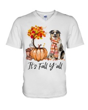 It is Fall - Aussie V-Neck T-Shirt tile