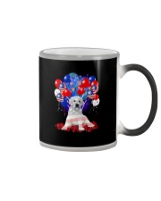 4th July American Balloons - Labrador Color Changing Mug tile