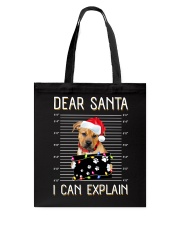 Dear Santa Pitbull Boxer Mix Tote Bag tile