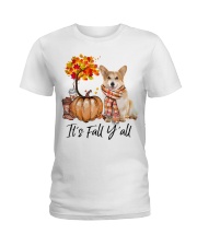It is Fall - Corgi Ladies T-Shirt tile