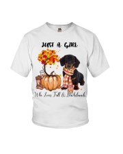 Fall And - Dachshund Youth T-Shirt tile