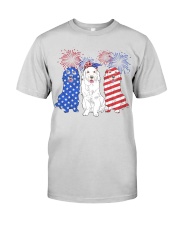 American Golden Retriever Dog Premium Fit Mens Tee tile