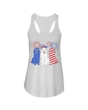 American Golden Retriever Dog Ladies Flowy Tank tile