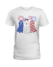 American Golden Retriever Dog Ladies T-Shirt tile